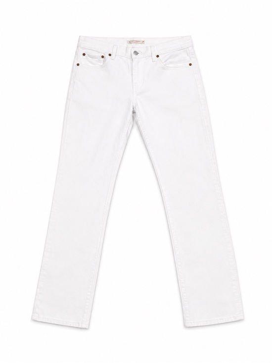 Levi's Denim - Levi's Women's 414 Classic Straight-Leg White Jeans